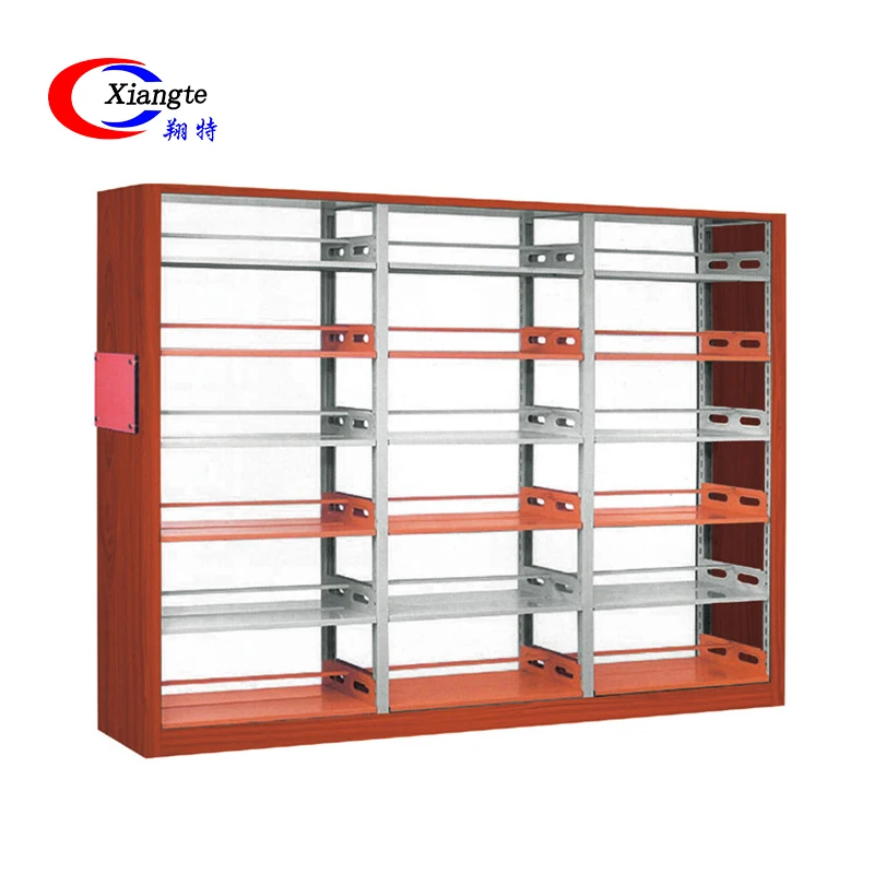 
Best Selling New Design Wood School Library Furniture Designs Metal Steel Wooden Bookshelf 