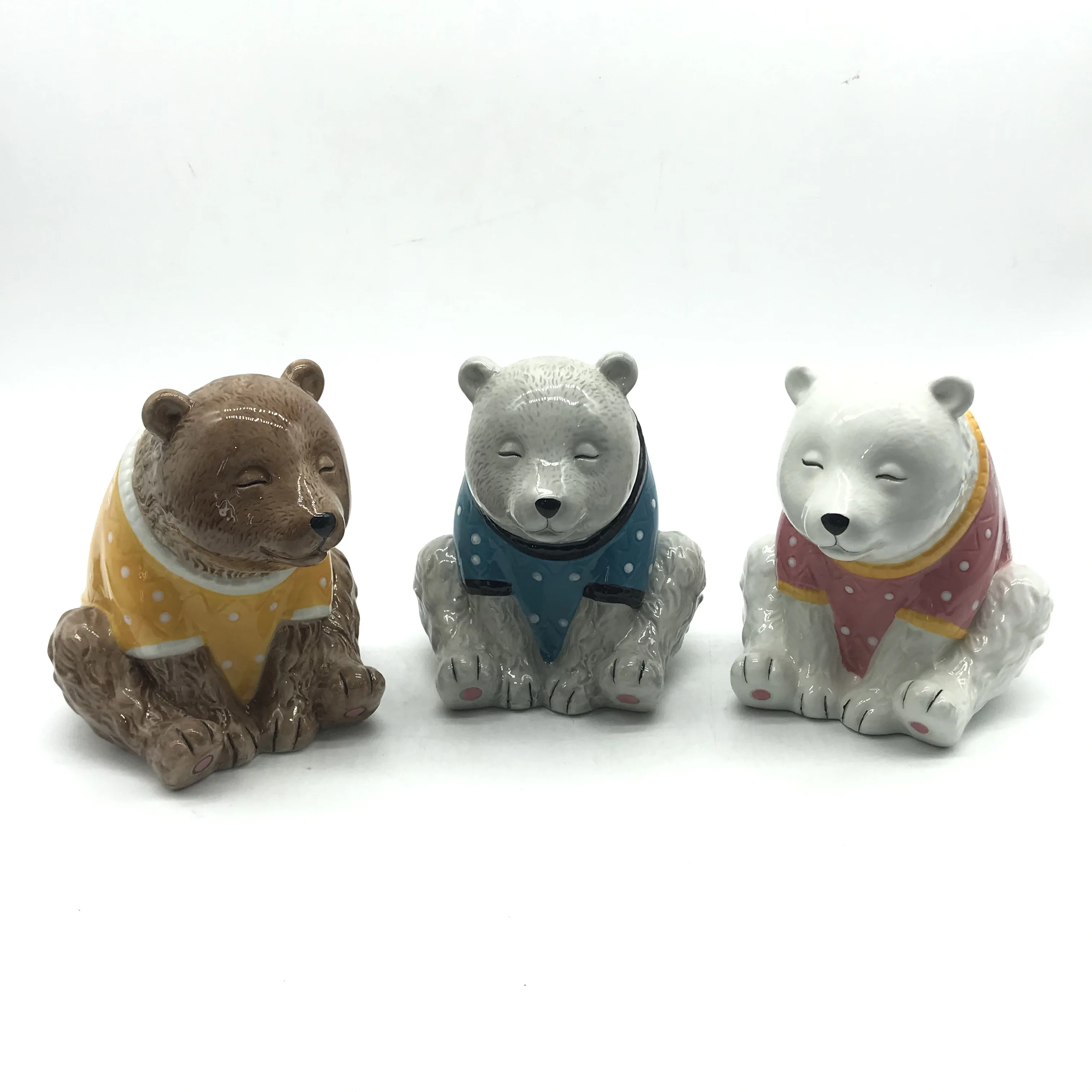 
2021 new polar bear piggy bank custom ceramic piggy bank money boxes 