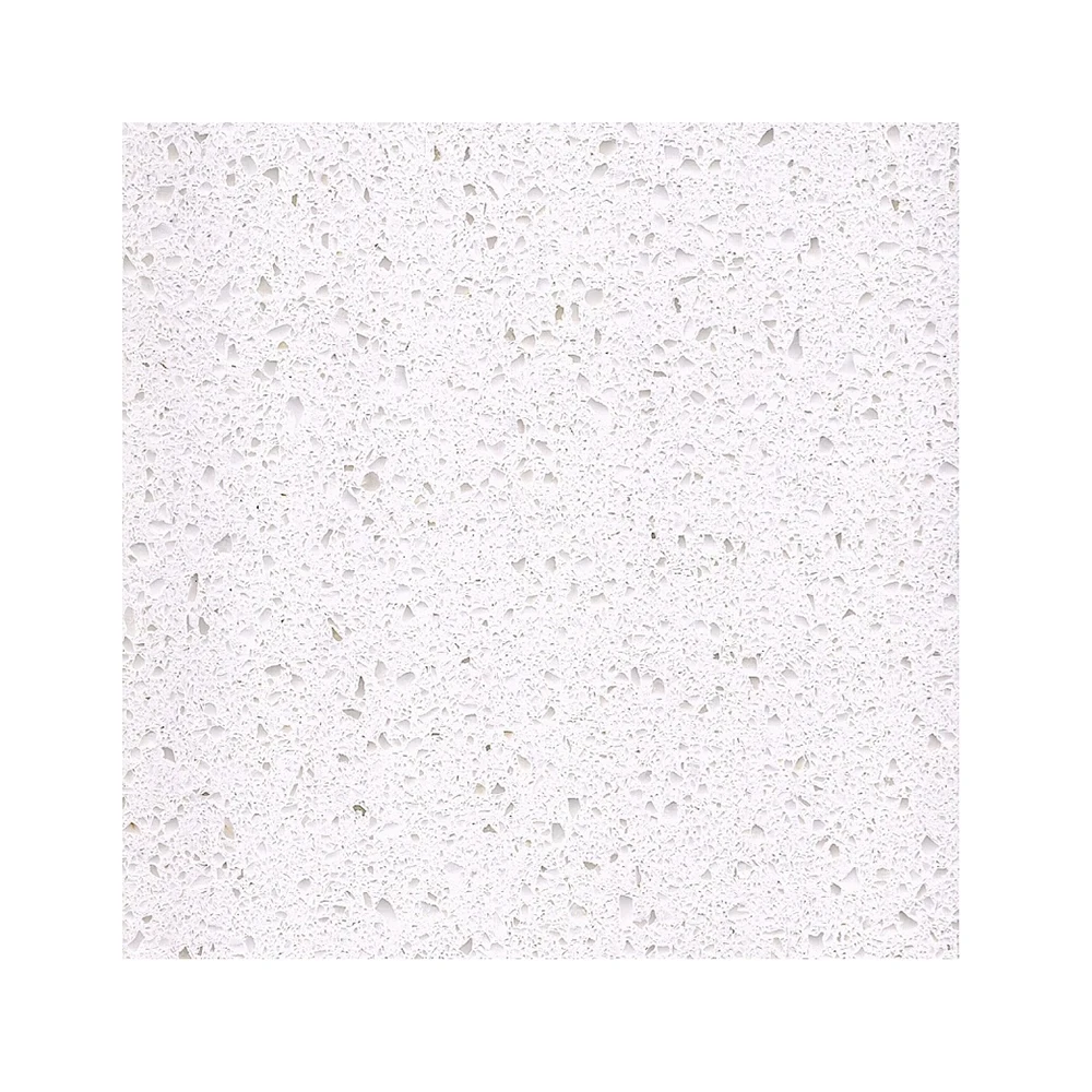 Wholesale Pure Color White Shimmer Artificial quartz slabs cut-to-size Quartz Stone Slabs For Kitchen Countertops Vanity tops