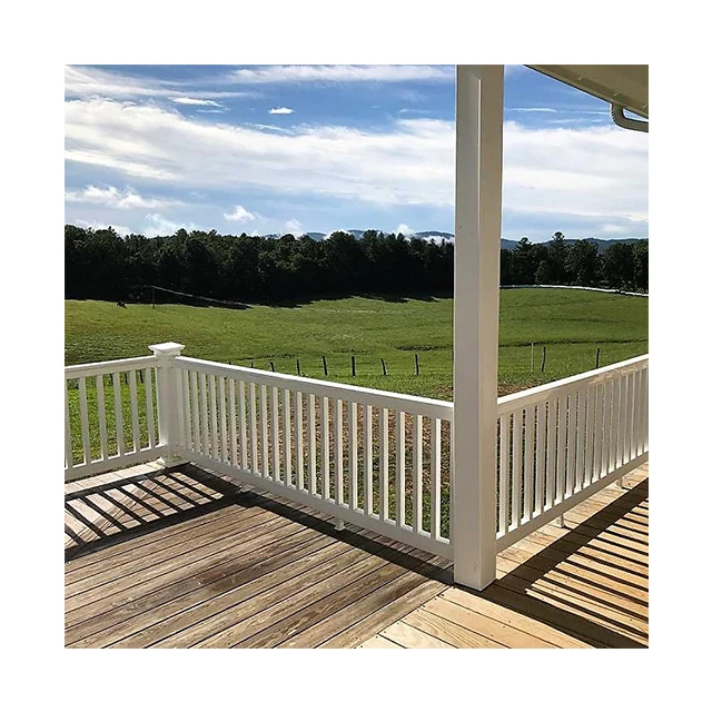 Hot sale cheap staircase modern decorative balcony white patio plastic vinyl pvc railing