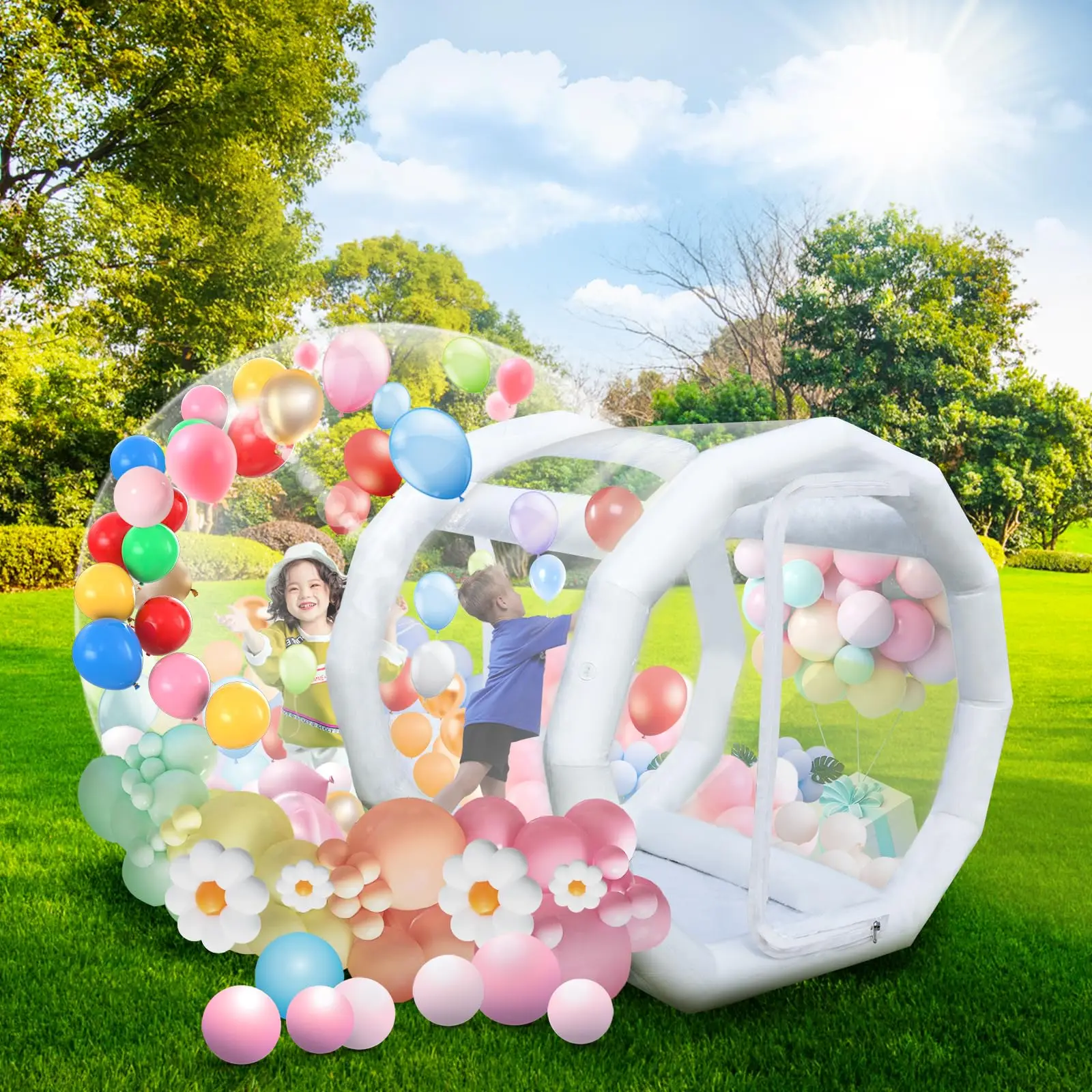 Bubble House Hotel Outdoor Single Tunnel  Party Kids Transparent Tent Lodge for Party Event Inflatable Bubble Bounce House