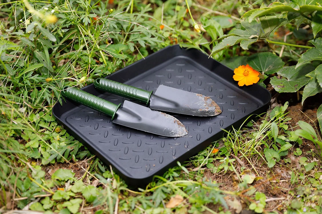 3PCS set Amazon hot sale Competitive Price Multi-purpose Utility black Storage pet food garden plant boot plastic shoe tray