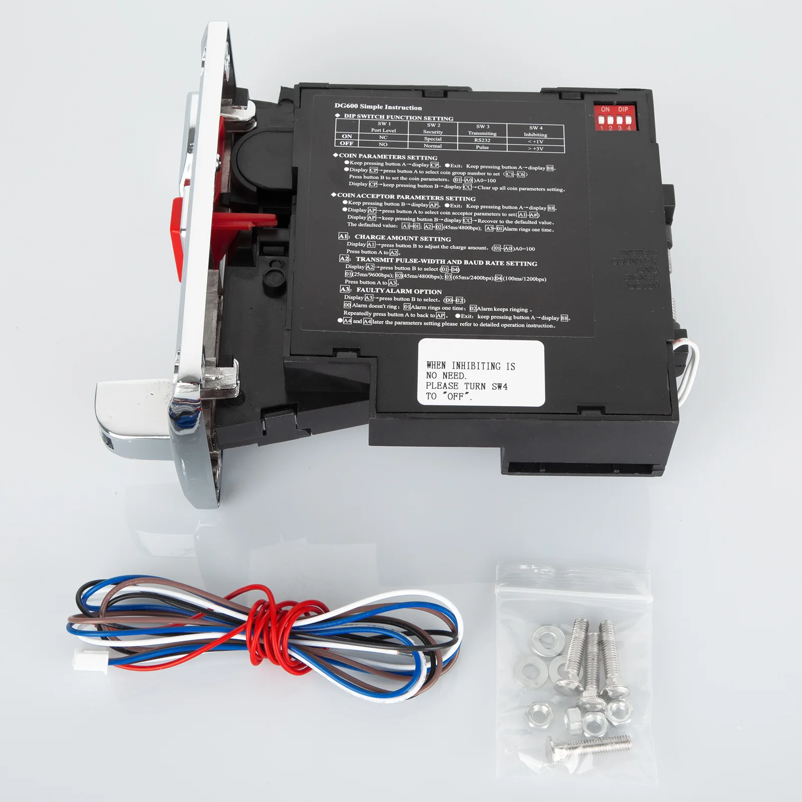 Washing machine DG600F Coin operated 6 values multi Coin acceptor with timer