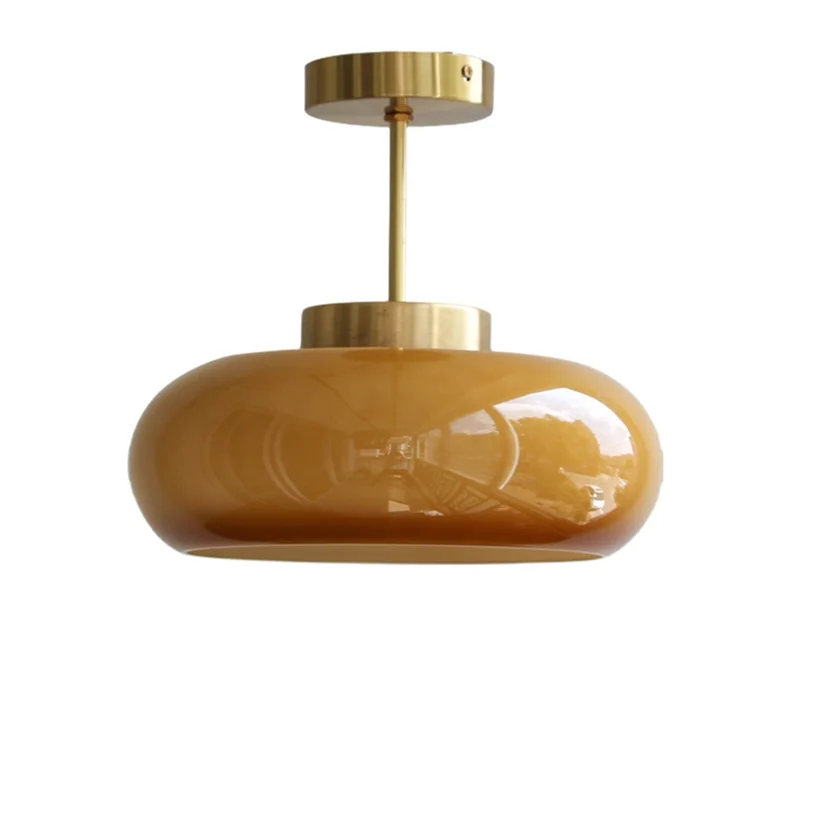 Retro glass chandelier modern luxury home decor led pendant lamp for living room bedroom dining hanging light