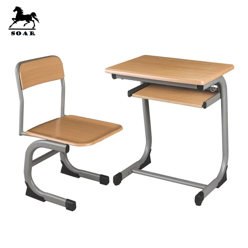 
strong high duty plastic ergonomic student desk and chairs set for school education 