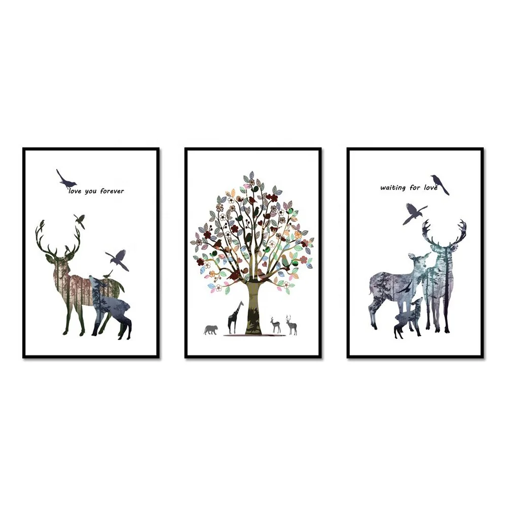 Dropship Provided Canvas Painting Board Tree Wall Art