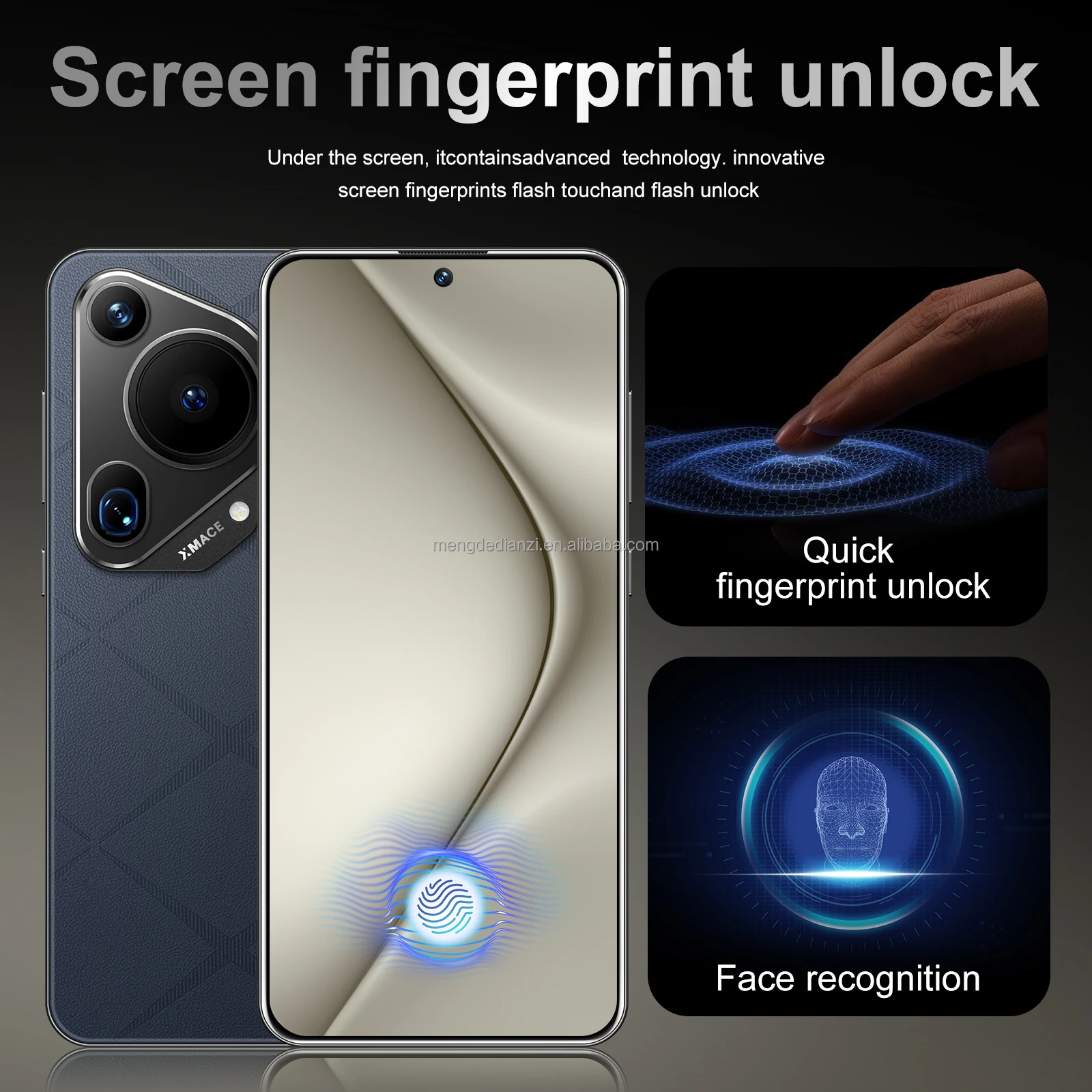 high quality new 7.3inch cellphone 16GB+512GB unlocked 5G mobile Phones with high quality