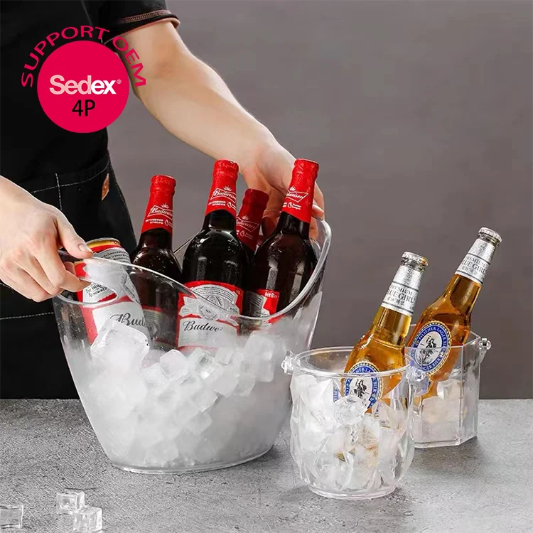 PS OEM rum plastic freeze buckets with handle
