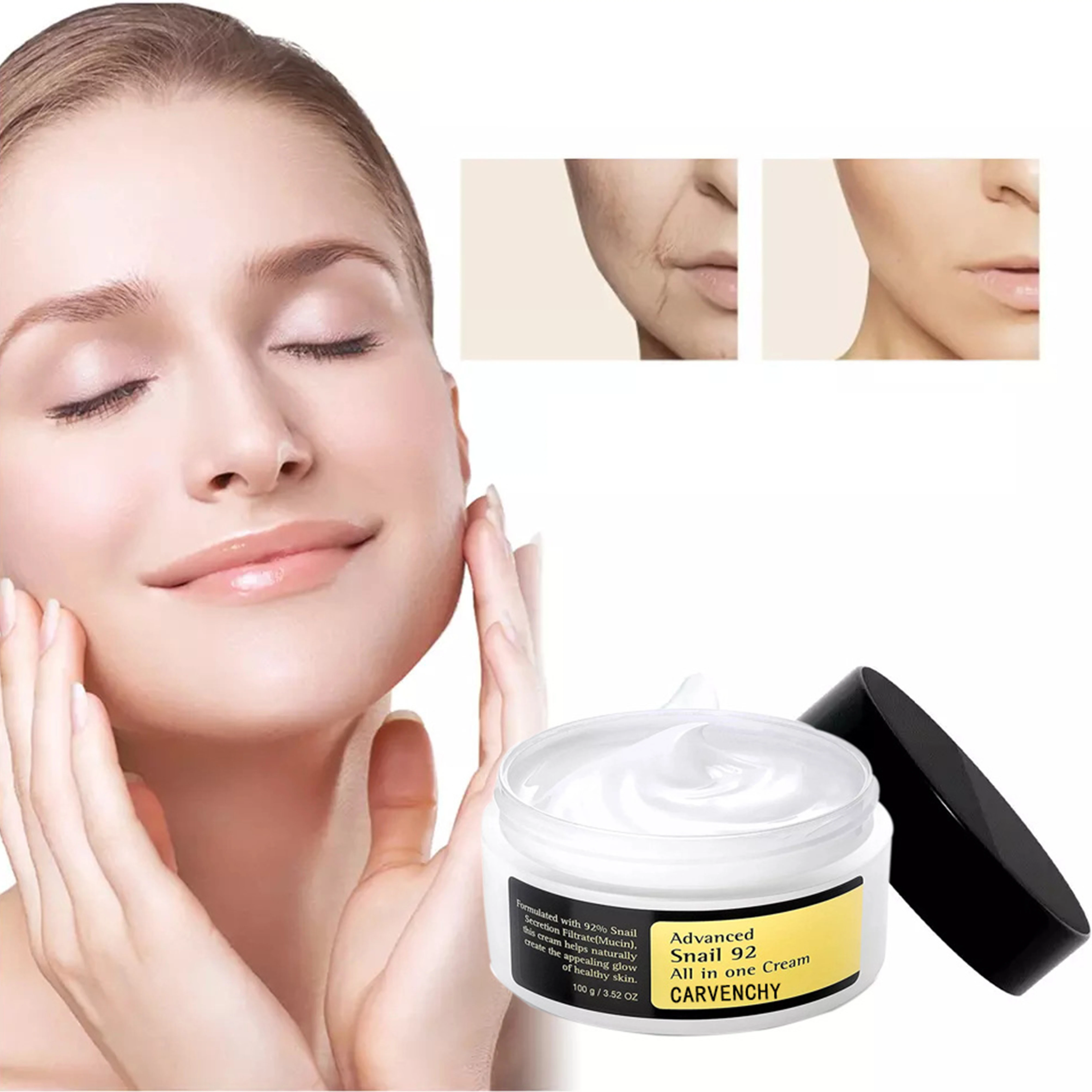 Sensitive Skin Not Tested on Animals No Parabens No Sulfates No Phthalates Korean Advanced Snail 92 All in one Cream