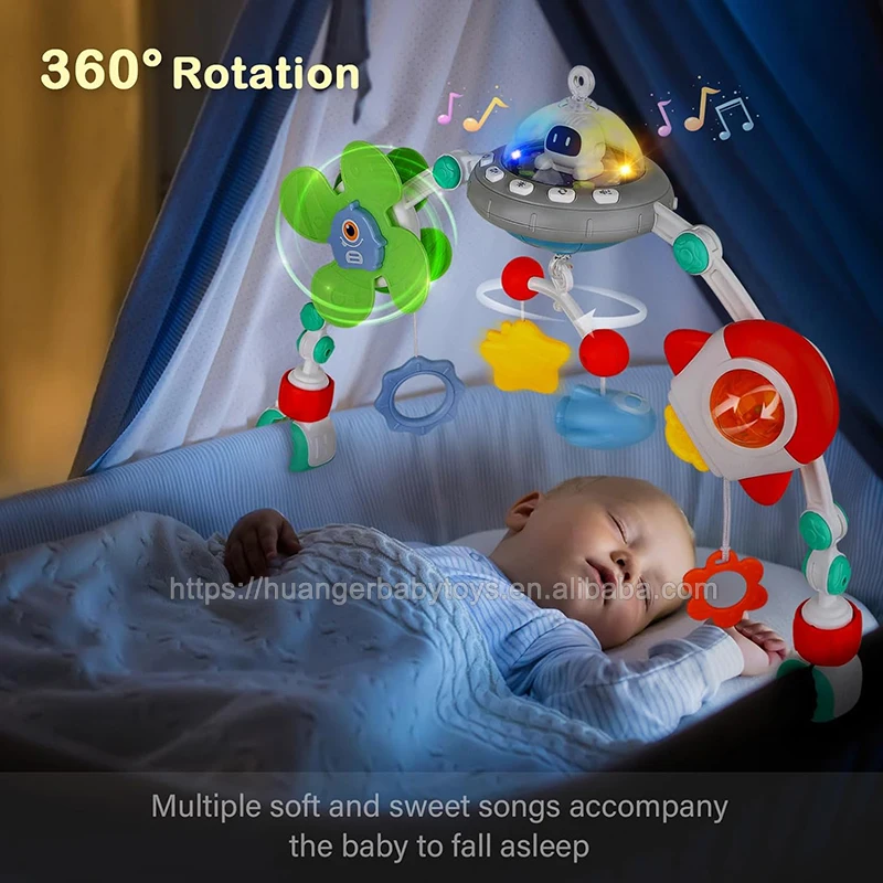 Huanger Infant Adjustable Bassinet Hanging Bell Hanging Mobile Bed Stroller Arch Toy Bed Bell For Stroller