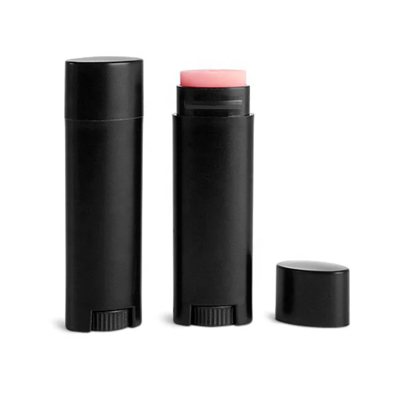 15 oz Black Polypropylene Lip Balm Tubes with Caps