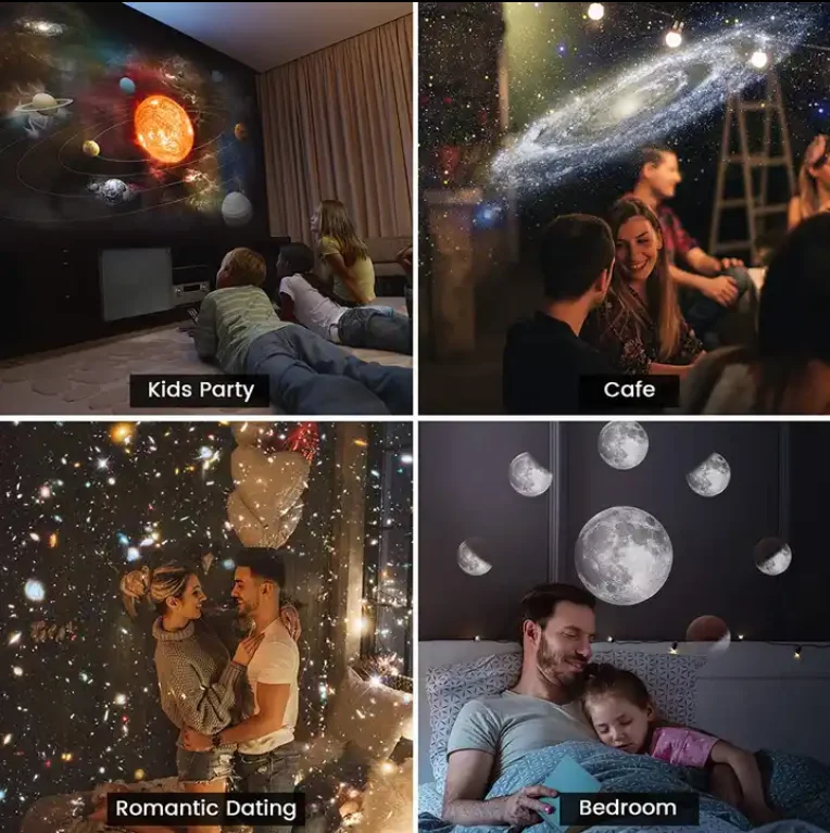 360 Degrees Rotation 13 In 1 Led Planetarium Projection Lamp Globe Galaxy Star Projector Light,Night Lamp for room Decoration