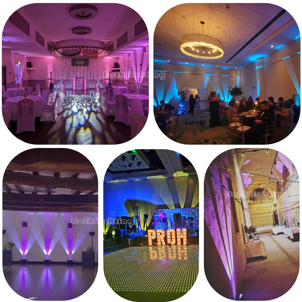 Tri Beam 3x10w uplight rgba 4in 1 dmx battery led wall washer light for stage/wedding/dj/disco