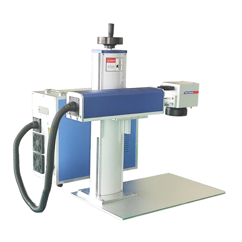 50W GZTECH Fiber Laser Marking Machine with Rotary Device Price