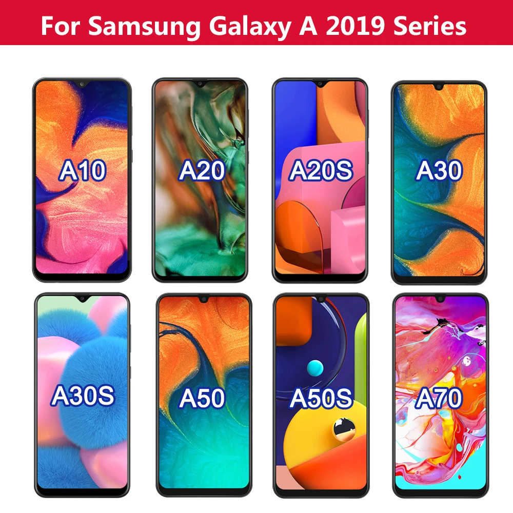 Новый ЖК-дисплей для Samsung A10 Galaxy A10s A20s A30s A40s A50s A70s Sm-a507fn/ds A107 A207 A307 A407 A507 A707