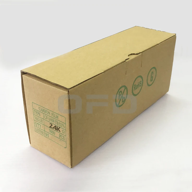 2.4K ohm Resistor 2.4KR 2.4KΩ 5% 1/4W Carbon Film Resistor Through Hole/SMD 1/4W 1% or 5% Metal/Carbon Film 2.4Kohm Resistor