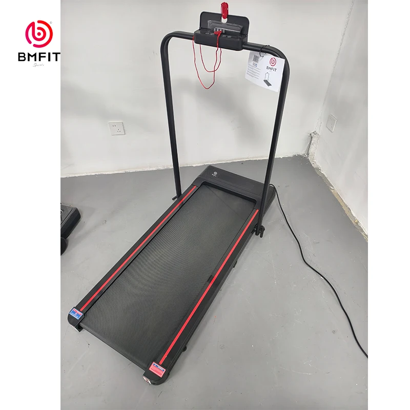 BMFIT  Folding Customize Treadmill Home Fitness Equipment LCD Display Preset Adjustable Programs Walking Running