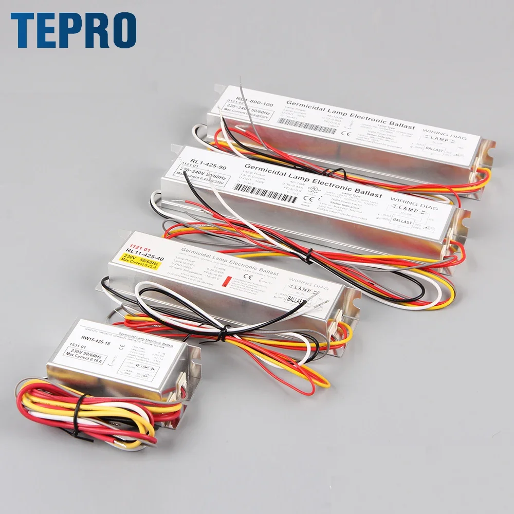 RL1-800-75A Quartz Glass 254nm Uv Sterilizer Disinfecting Lamp Preheat Start uvc ultraviolet germicidal lamp electronic ballasts