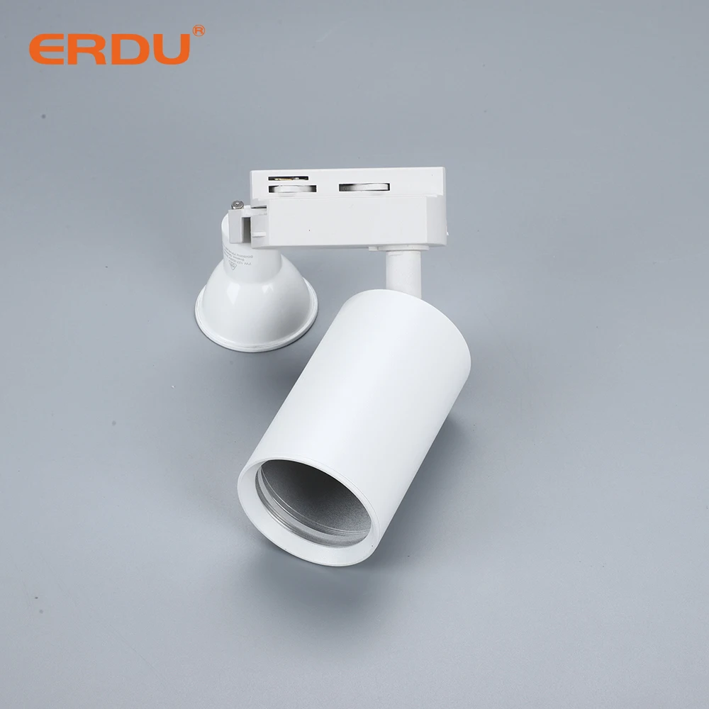 ERDU Commercial Gu10 Track Light Pure Aluminium Surface Mounted Downlight Spotlight Adjustable LED Modern TRACK Lights