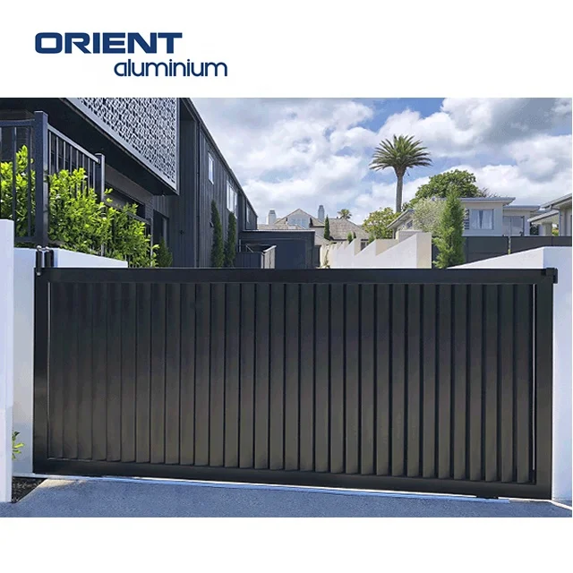 China Modern New Material Residential Automatic Swing Privacy Aluminium Gate