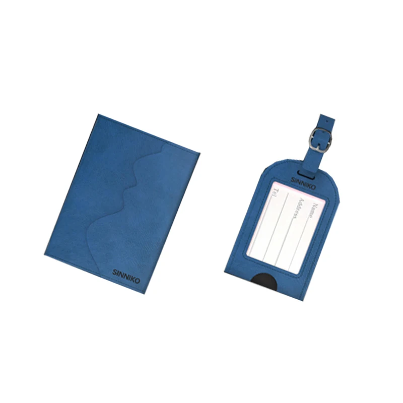 Custom Leather Passport Covers and Luggage Tags Passport Holder Travel Suitcase Tag bag passport holder and luggage tag set