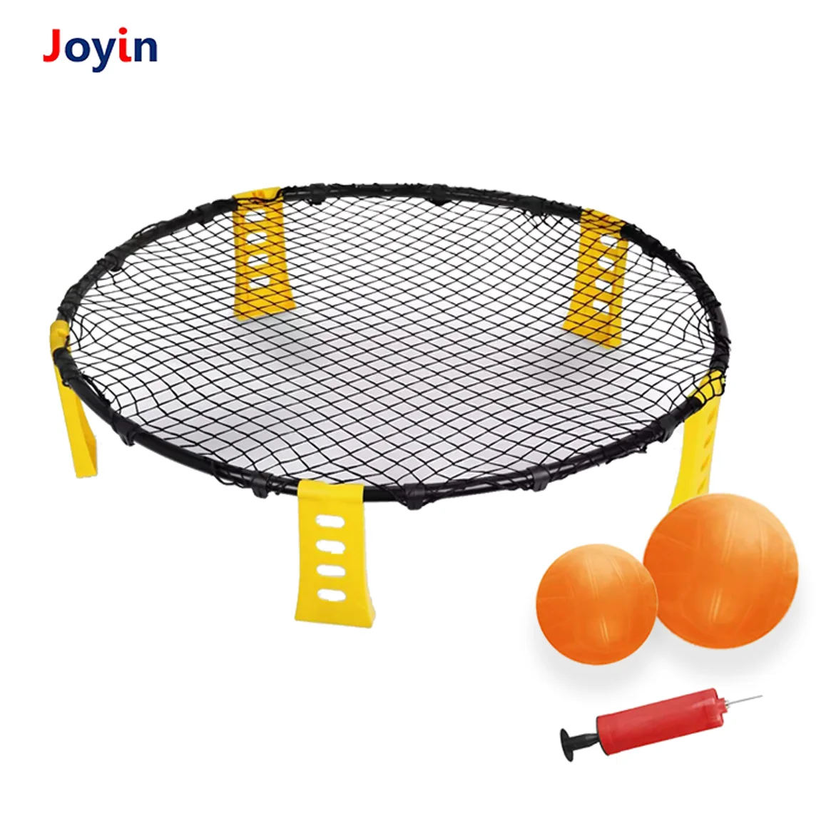 Big Bouncing Ball Outdoor Lawn Spike Game Kids Score Rebound Ball Toy Contains Include Playing Round Net, 2 Balls and Air Pump