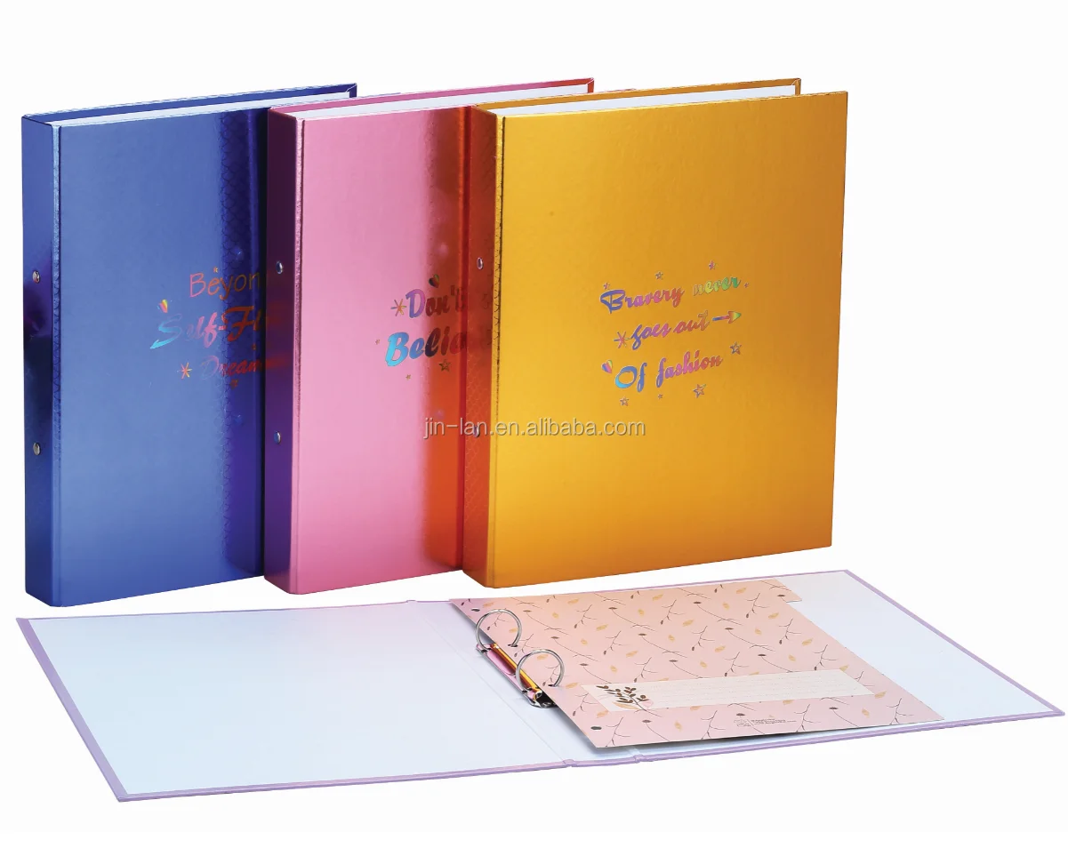 Модные Офисные принадлежности яркий текстурированный позолоченный шрифт бумажное кольцо