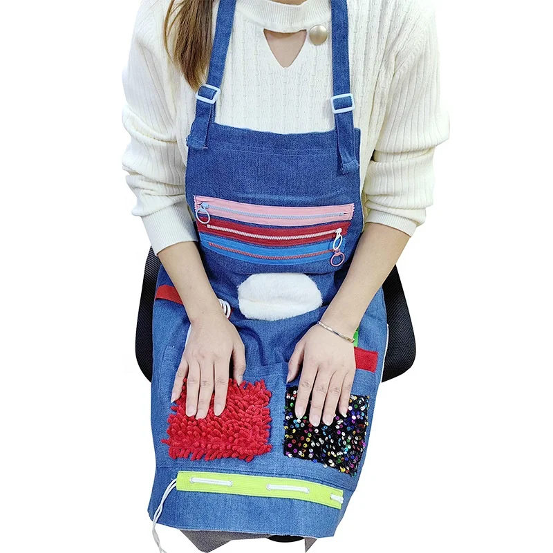 Sensory Fidget Toys Dementia Products Gift and Activities Fidget Apron Blanket for Elderly Alzheimer or Dementia