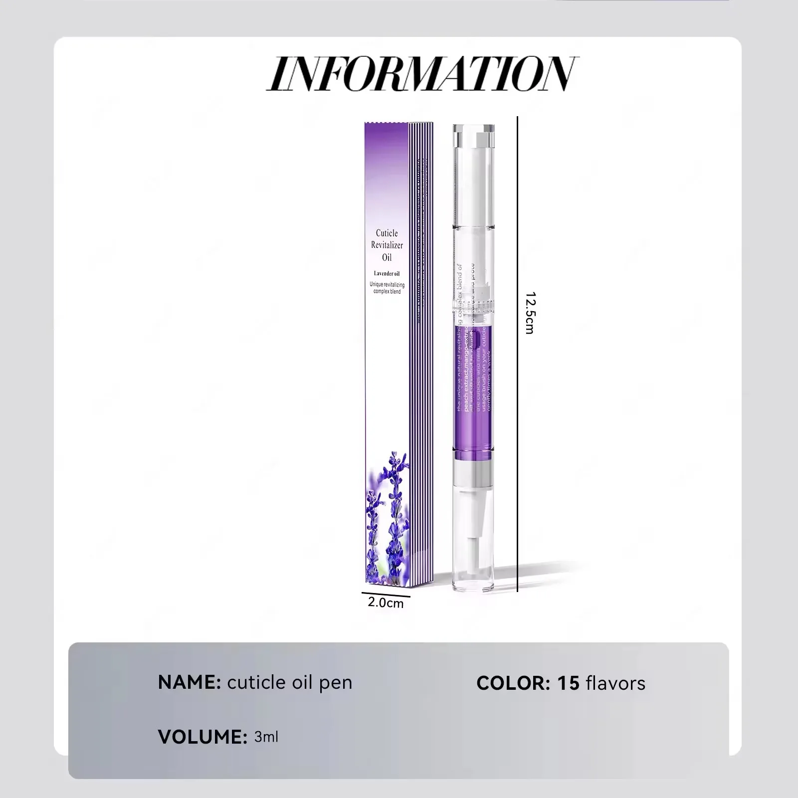 JTING Stock 15 Flavor Nail moisturizing mini cuticle oil pen for nail care health OEM custom logo private label cuticle oil tube