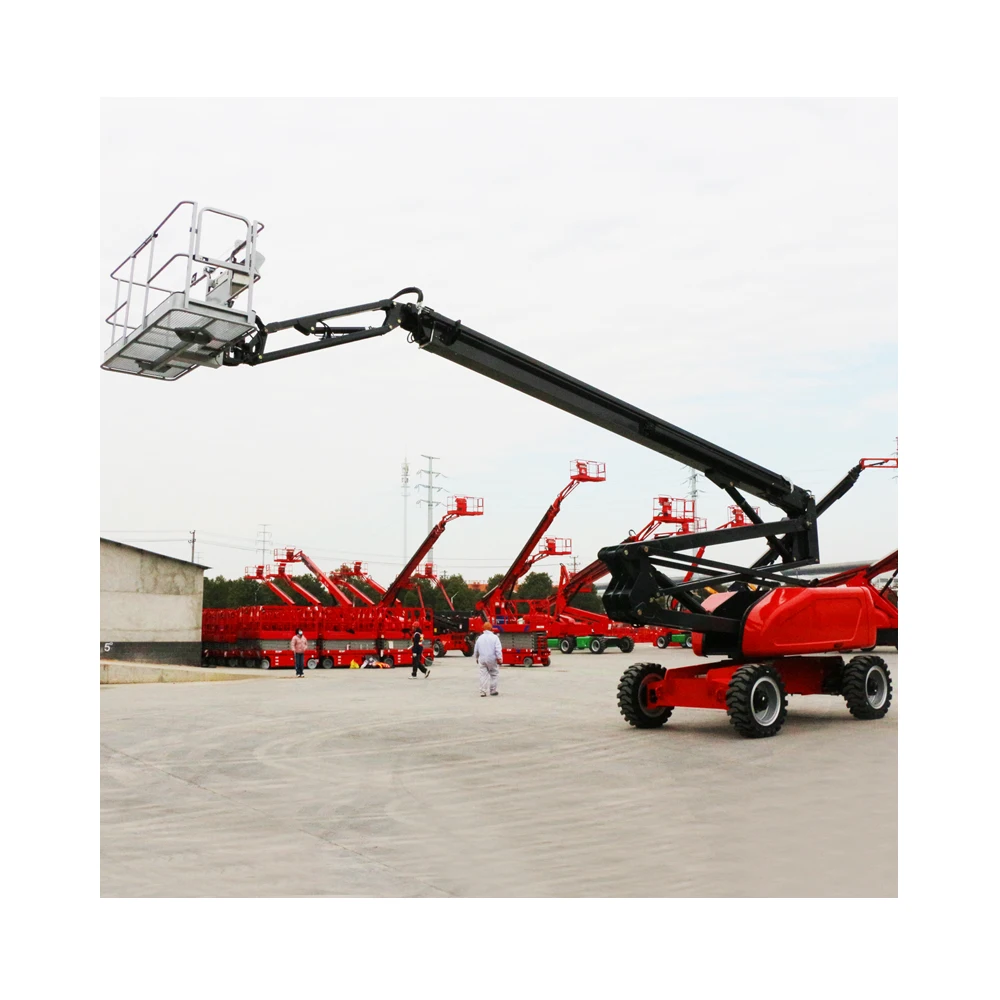 10m 12m Battery Powered Small Battery Power Light Hydraulic Man Articulating Telescopic Boom Lift for Repairing