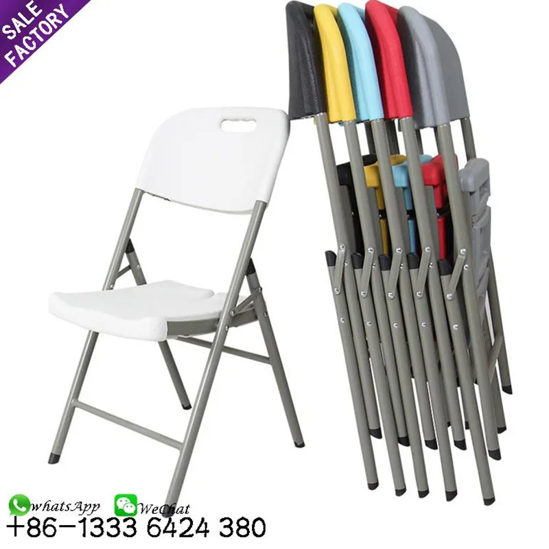 Sinoperfect Wedding Furniture Foldable Plastic Banquet Party Events White Plastic Resin Outdoor Folding Chairs