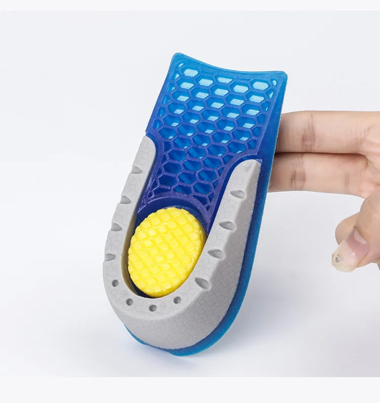 YEBEI  factory height increase invisible  perspirant absorbable silicone deodorant heel half a yard heel pad insole