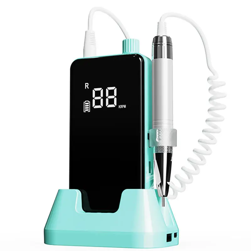 Professional Manicure Machine Brushless 40000rpm Portable Wireless Rechargeable Desktop E-file Nail Drill