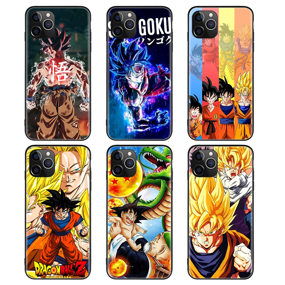 Custom Printed Goku Silicone Phone Case for Samsung A50 A70 Mobile Cover Case for iPhone 12 7/8 11 XS X XR Coque