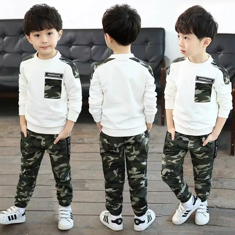 Autumn Fashion Camouflage Kids Clothing Sets Teens Boy Clothes Boys Outfits Suits