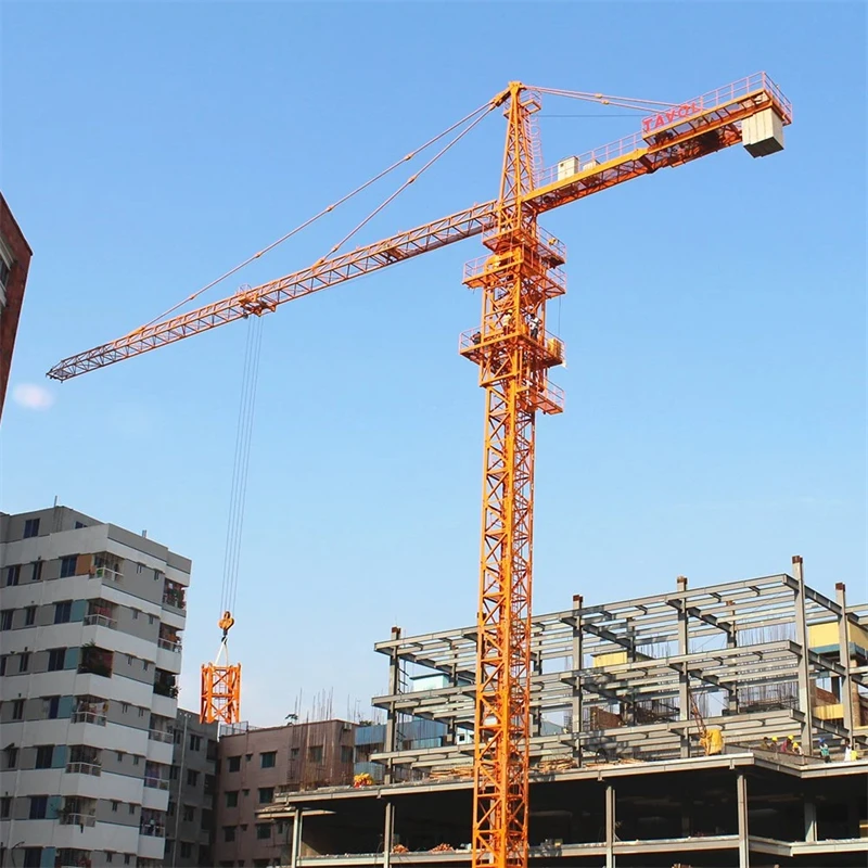 Used 10 Ton Tower Crane From China for Construction Projects Core Components Include Pump Now on Sale