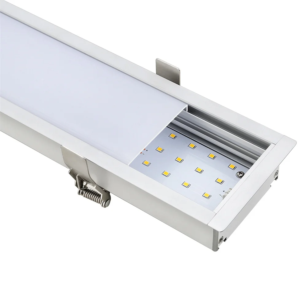 Manufacturer Price 40W Indoor Lighting Aluminum Profile Seamless Linkable Ceiling Recessed Led Linear Light