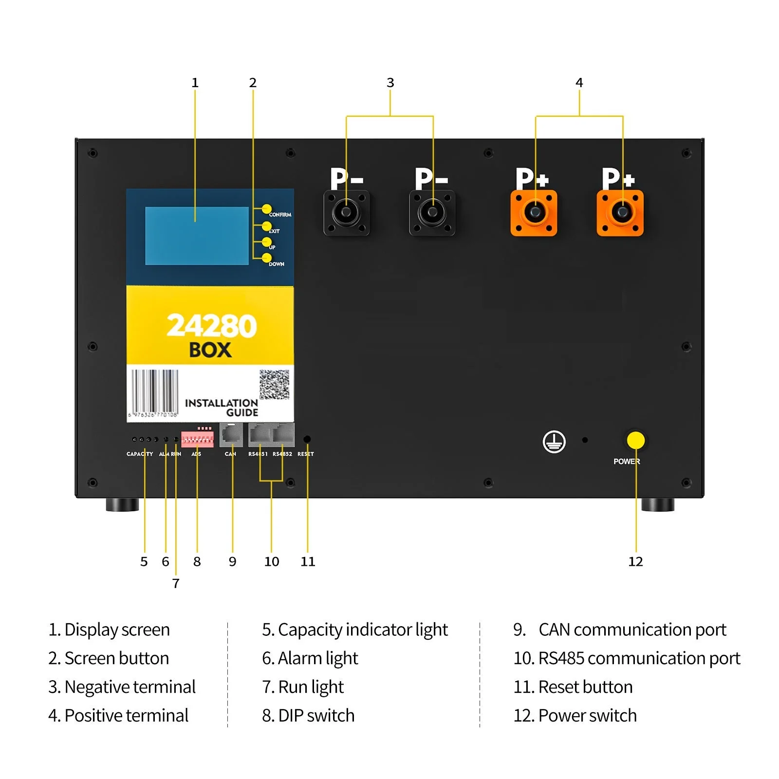 25.6v 280ah diy box 24 volt battery casings lifepo battery case 24v lifepo4 battery case with 8s box stack type without cells