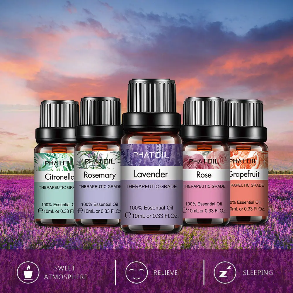 10ml phatoil Organic Essential Oils Manufacturer Wholesale All Natural Lavender Oil 100% Pure For Diffuser