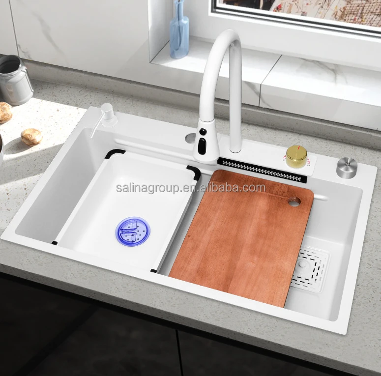 Wholesale high-quality 68 * 45cm 304 stainless steel workstation Kitchen Sink with with the all-in-one accessory set