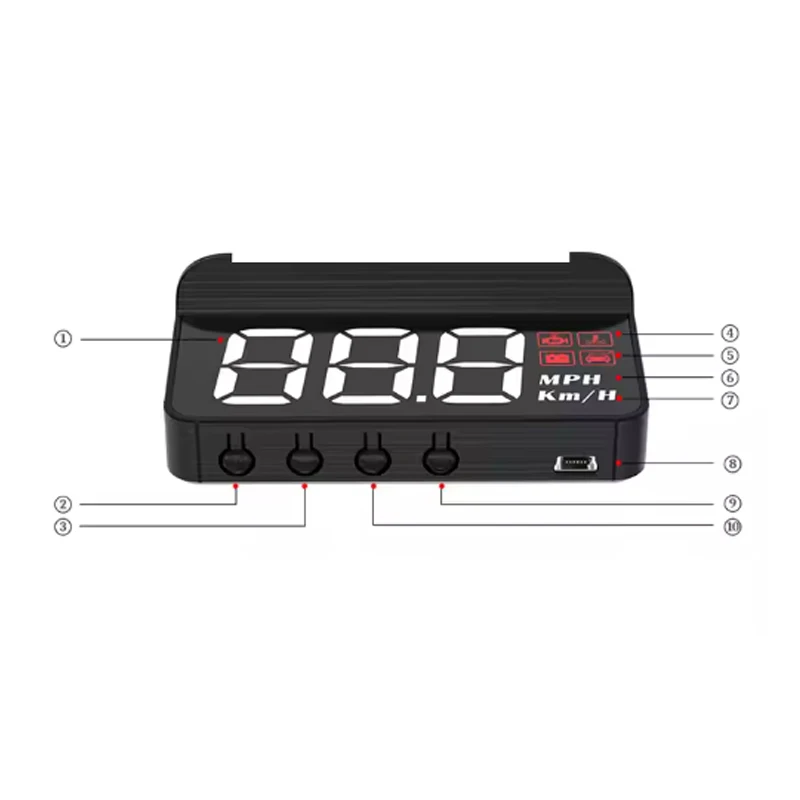 M3 Head-Up Display OBD2 Auto On-Board Computer GPS Speed Projector Speedometer Fuel Mileage Alarm Easy Installation Car