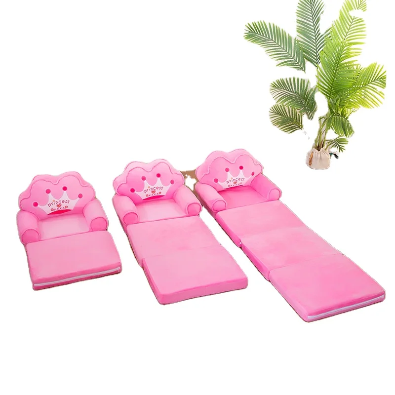 Рекламная мультяшная игрушка, Детский плюшевый складной диван, диванная подушка, диван для гостиной с четырьмя слоями плюша