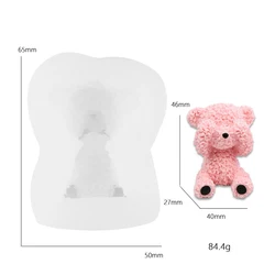 Factory 3D DIY Handmade Cute Bear Ice Ball Cube Candle Mousse Cake Silicone Mold