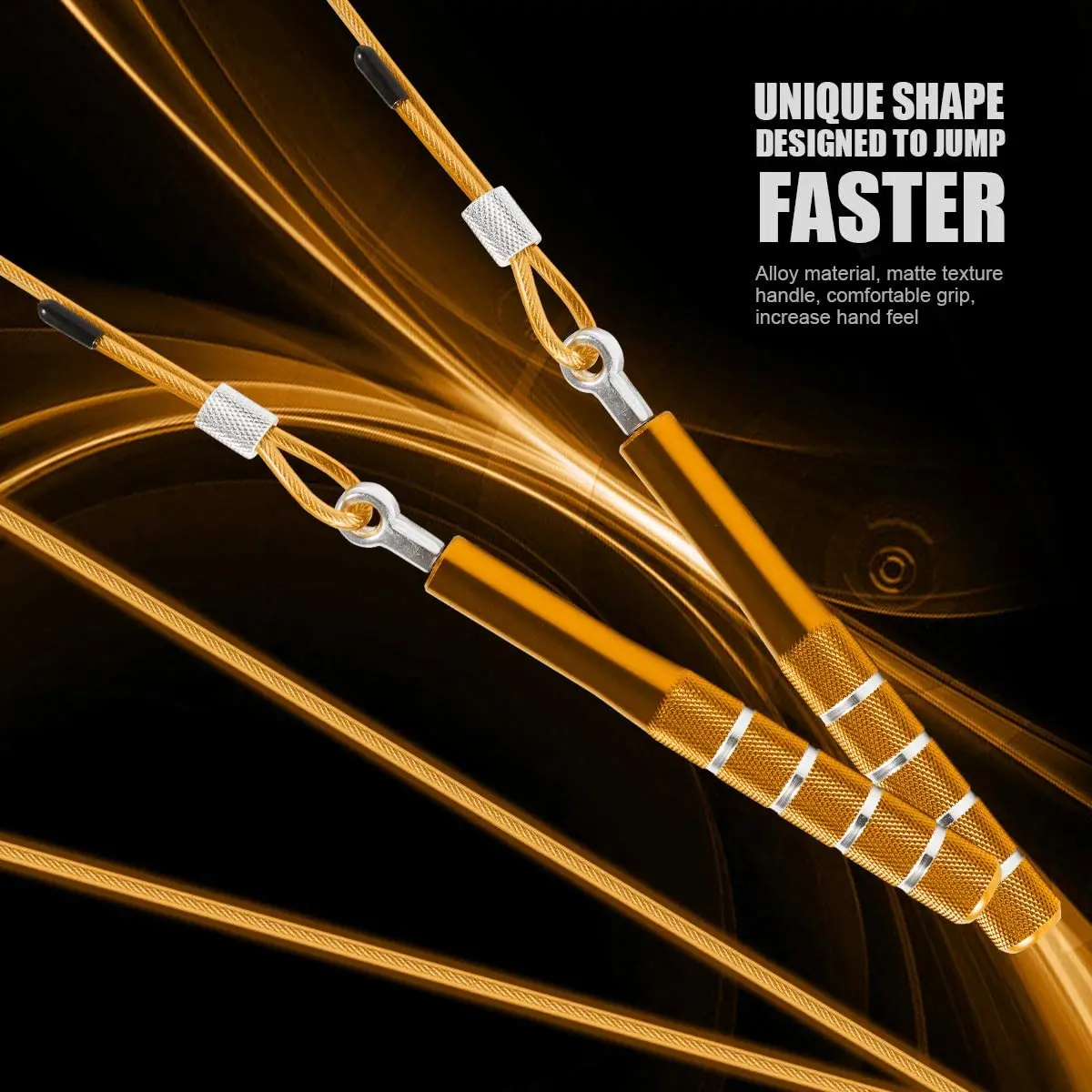 Factory supplier gym tangle free steel wire skipping rope