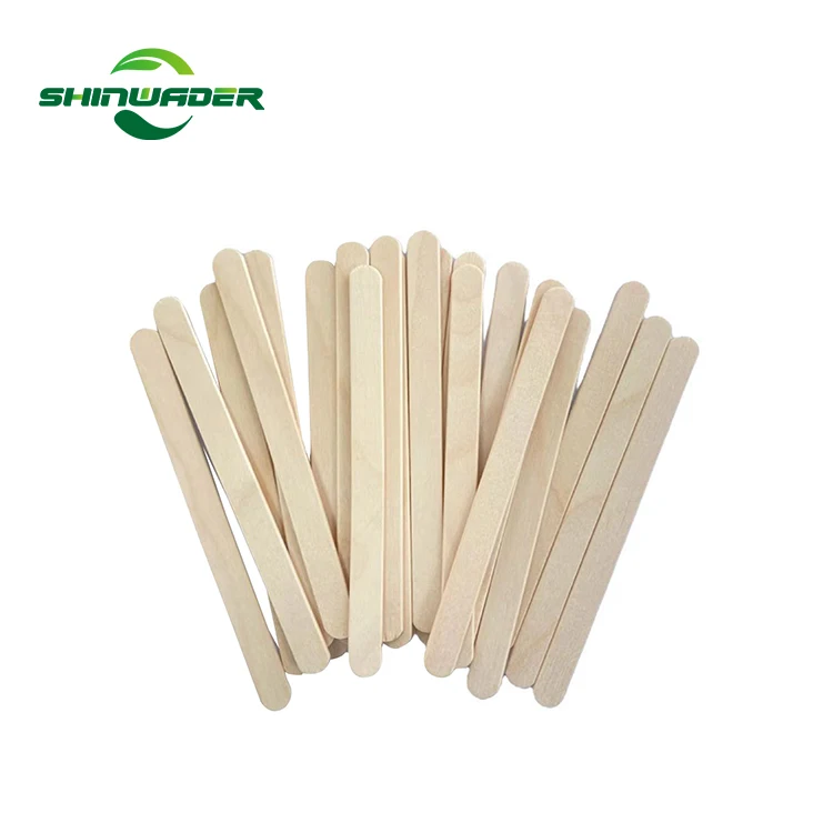 Natural Custom Print Wholesale birch high quality round head ice cream sticks