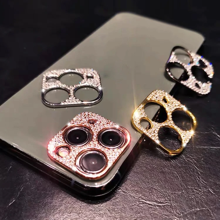  Шикарная Алмазная Защитная пленка для объектива камеры iPhone 12 Pro Max алмазная блестящая Модный чехол