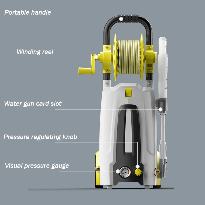 Gubot Custom Printed  45-90bar pressure pump car washer car washer automatic high pressure car washer machine