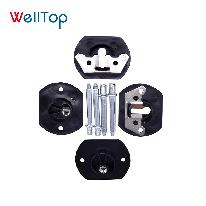 14.102 WELLTOP New 4 Sets Black Furniture Connector Pin Style Replacements Part Couch Sectional Sofa Connector