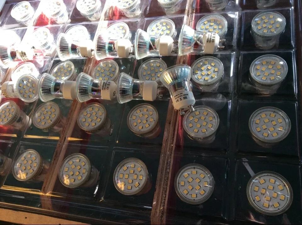 12pcs SMD2835 2w 35mm gu10 mini led 12v 24v 230v gu10 led bulb gu10 led spotlight