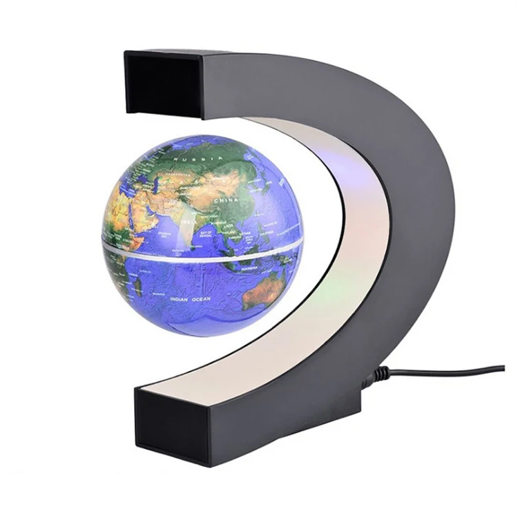 
Factory Luminous 4 Inch World Earth Globe Map Led Magnetic Levitating Rotating Floating Globe 